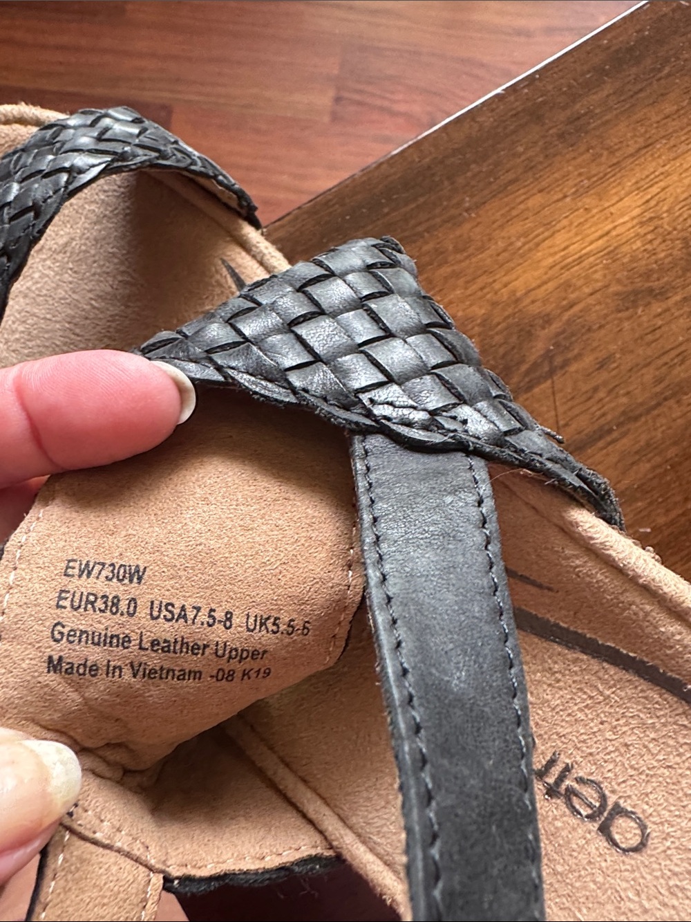 NEW Aetrex  Black Woven Double-Strap Women's Sandals - Picture 6 of 6